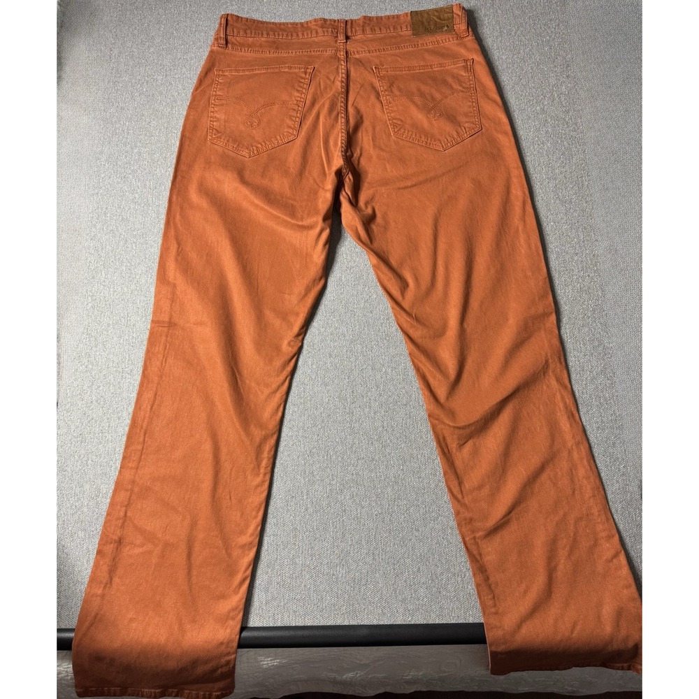 Jack of Spades Men's Size 38x34 High Roller Fit Orange Sateen Pants Straight Leg